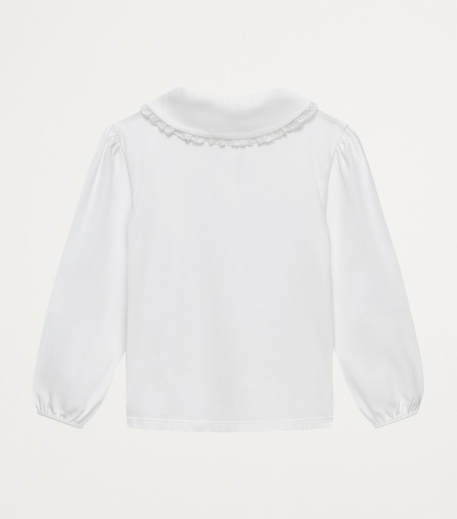 Lace-Trim Evelyn Top (2-4 Years) WHITE Image 2