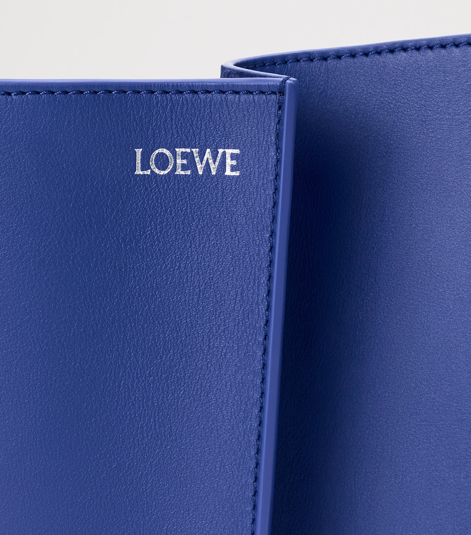 LOEWE Womens Medium Leather Bilbao Bucket Bag Stellar Blue Image 10