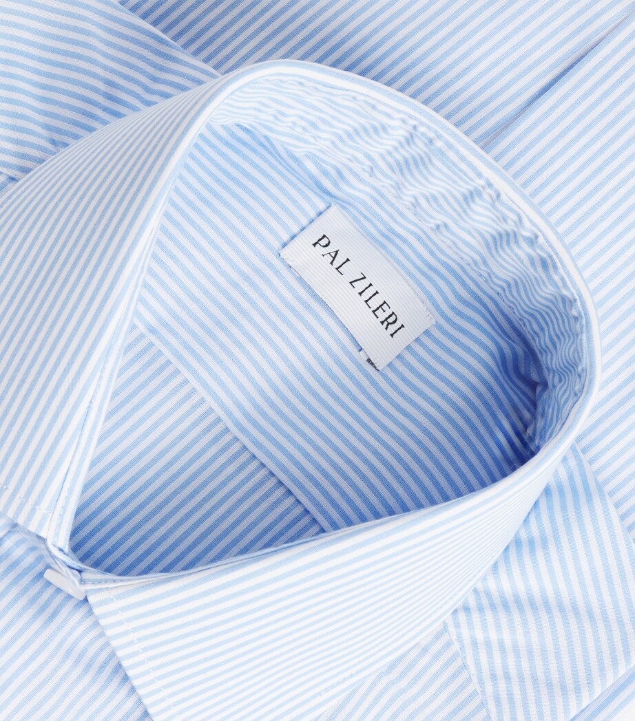 Cotton Stripe Shirt 03 LIGHT BLUE Image 5