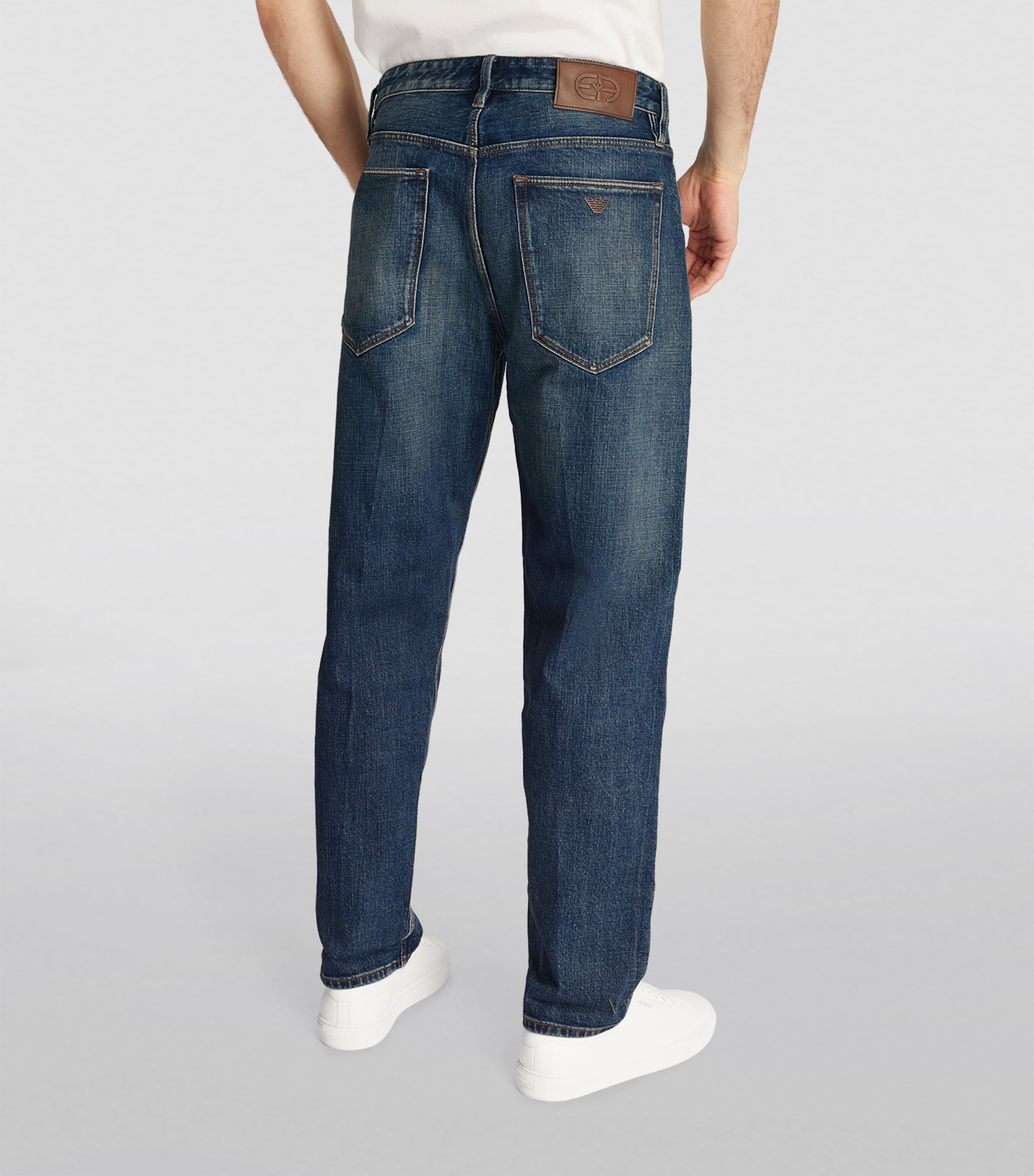 archive EMPORIO ARMANI ストレートデニム Emporio Armani Blue Straight Jeans | Harrods US