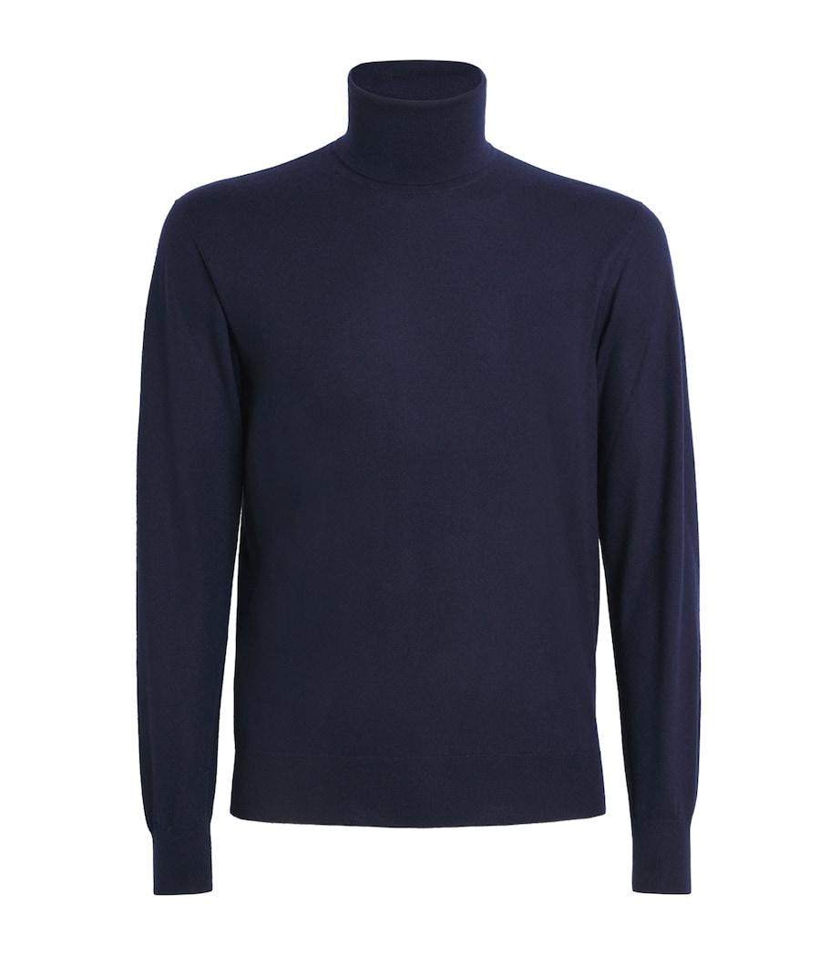 Cashmere Rollneck Sweater NAVY Image 1
