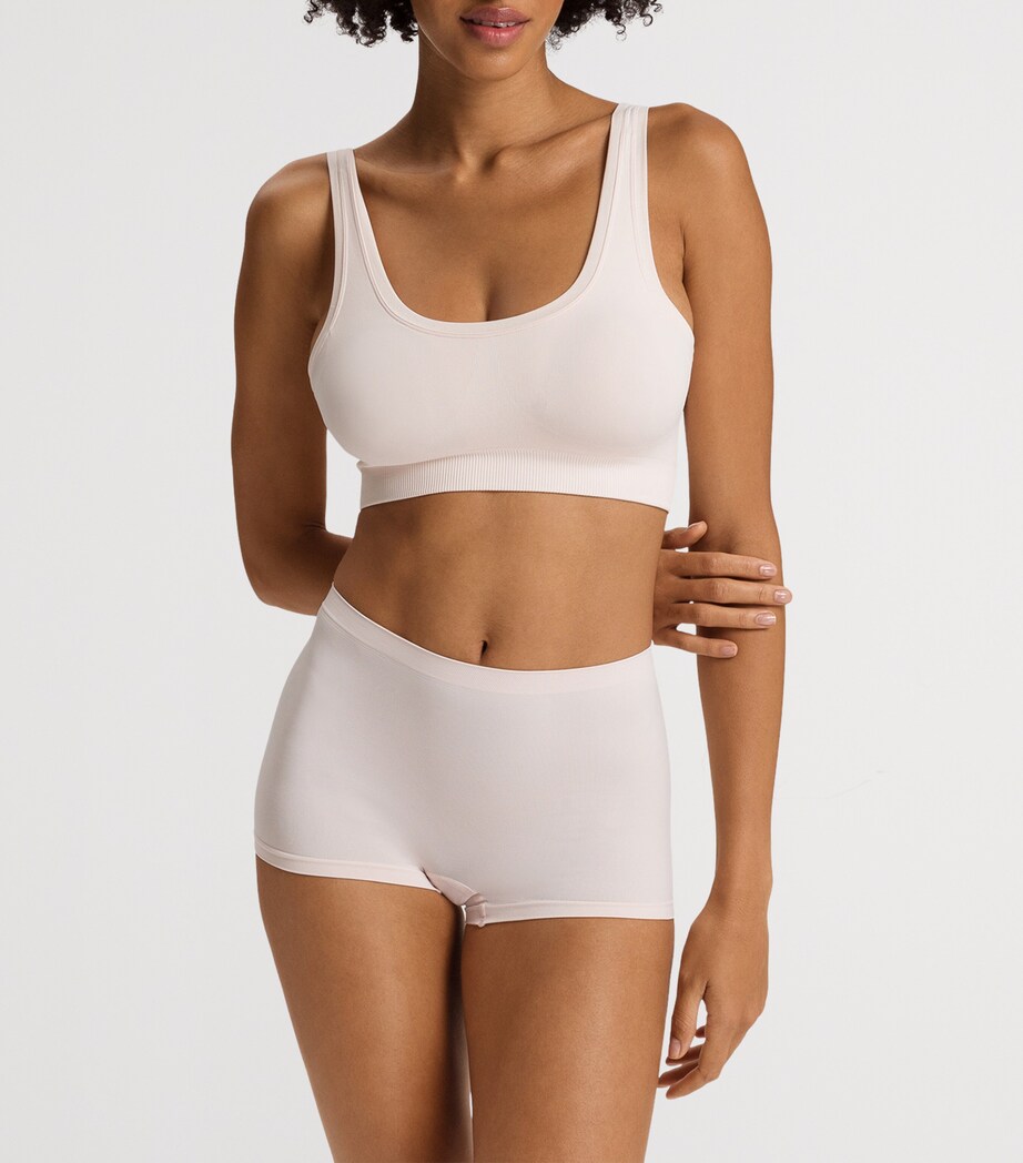 Hanro Womens Touch Feeling Padded Crop Top Melon Soda Image 3