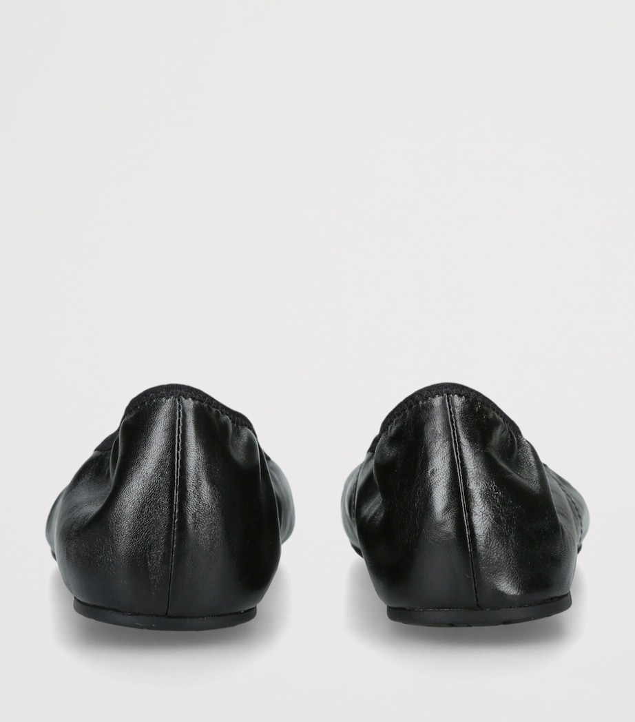 Leather Reva Travel Ballet Flats BLK/OTHER Image 2