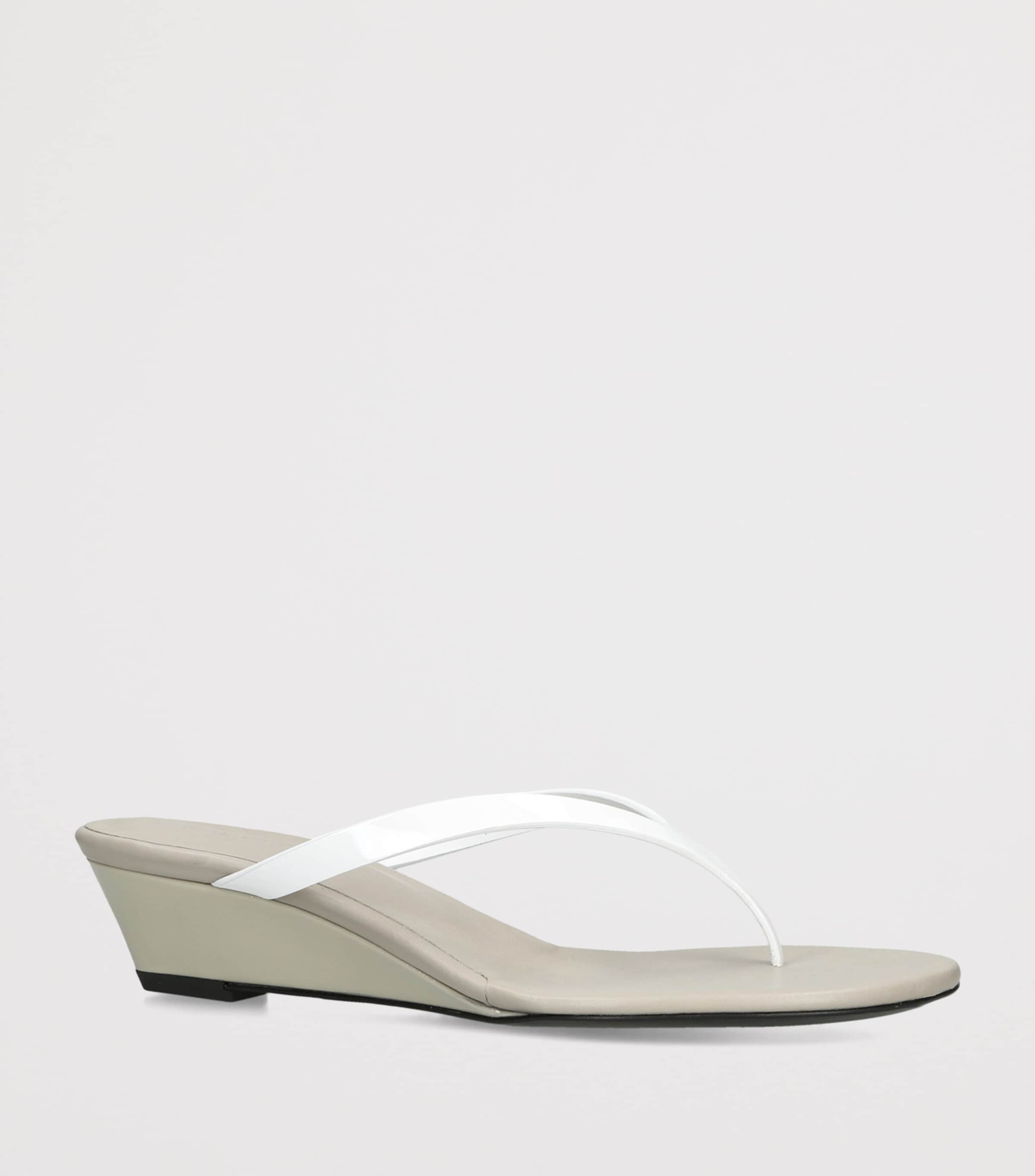 Christopher Esber Leather Scala Wedge Sandals 45 White Image 2