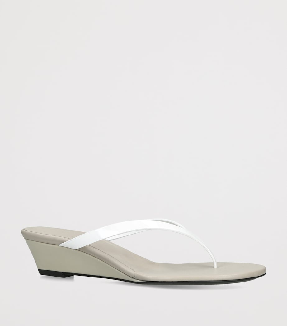 Christopher Esber Leather Scala Wedge Sandals 45 White Image 2