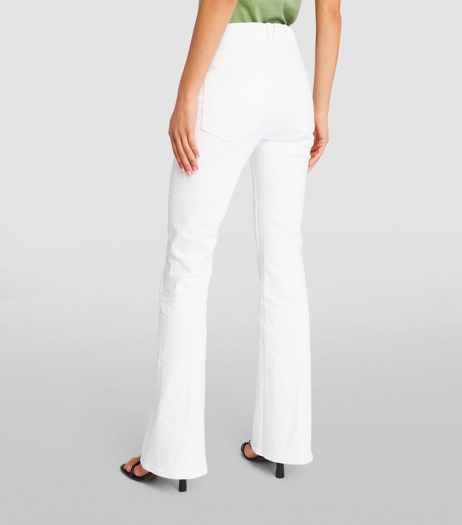 Beverly High-Rise Skinny Flared Jeans WHITE Image 4