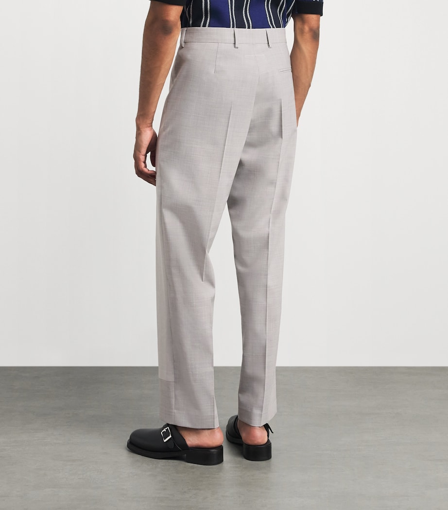MM6 Maison Margiela Mens Pleated Tailored Trousers Light Grey Image 5