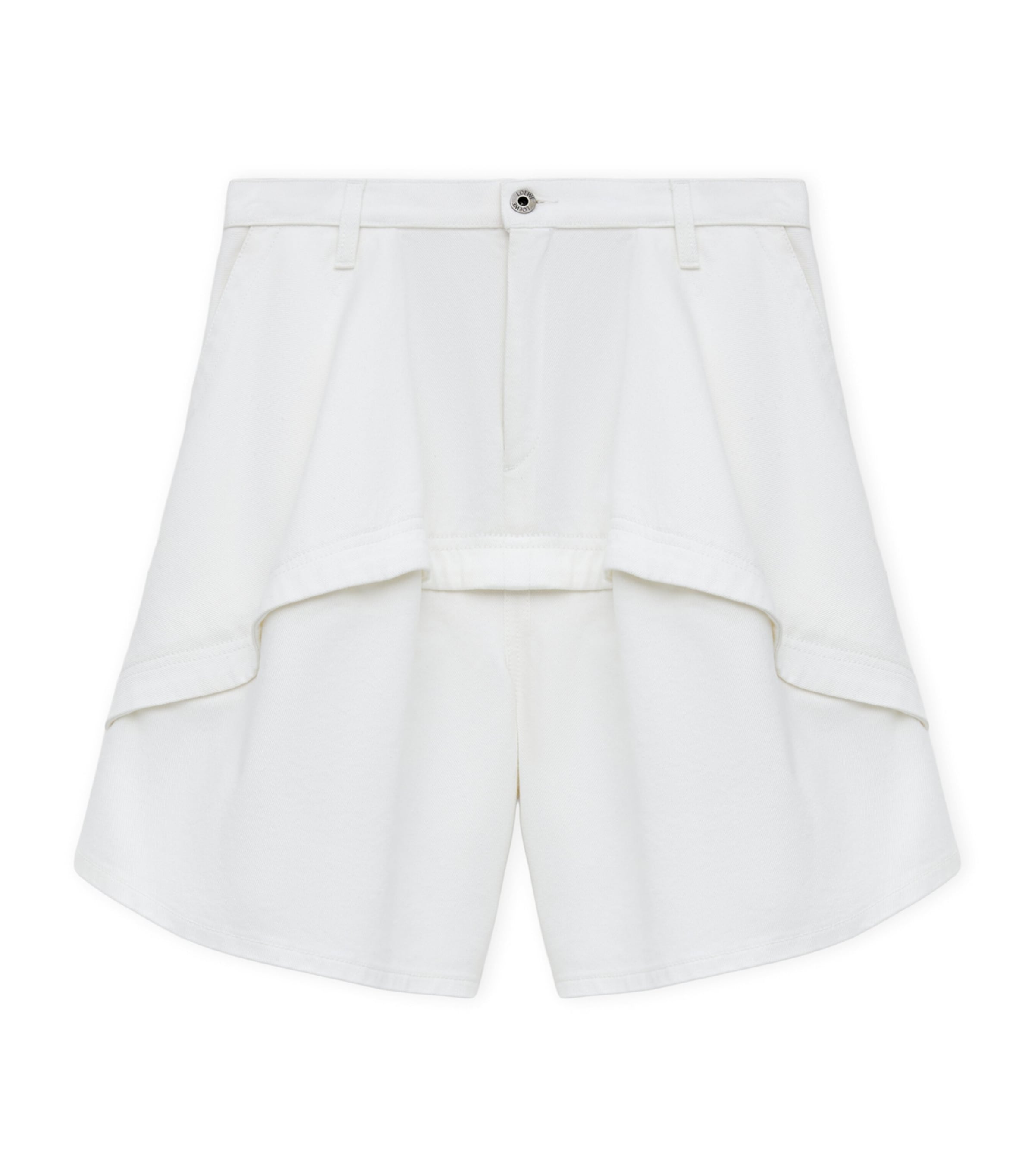LOEWE Womens x Paula's Ibiza Cotton Panelled Shorts White Image 1