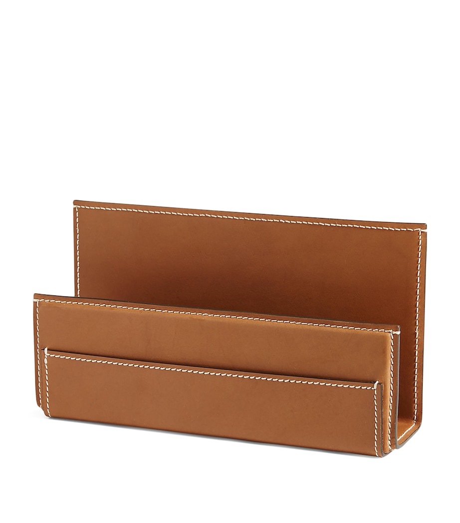 Leather Brennan Letter Rack SADDLE Image 1