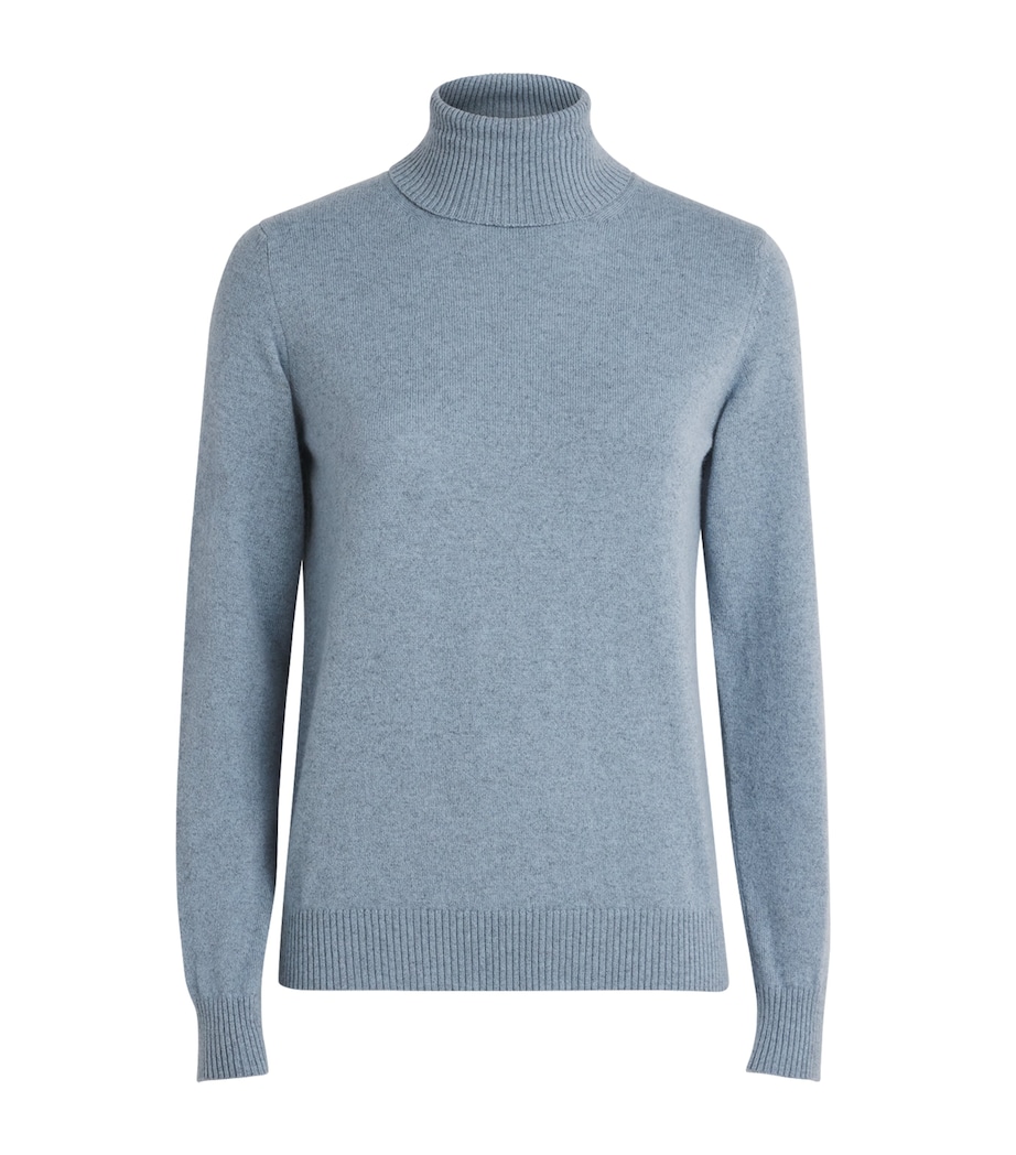 Colombo Womens Cashmere Rollneck Sweater Light Blue Image 1