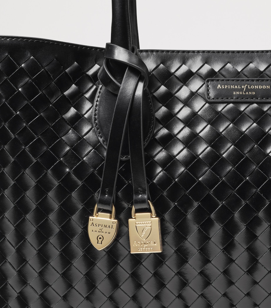 Leather London Tote Bag BLACK Image 5