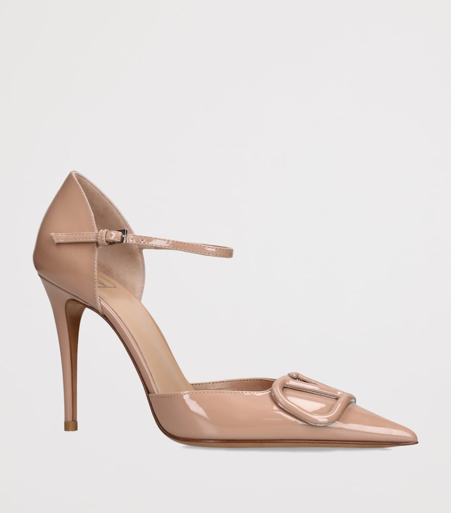 Valentino Garavani Patent Leather VLogo D’Orsay Pumps 100 Pink Image 3