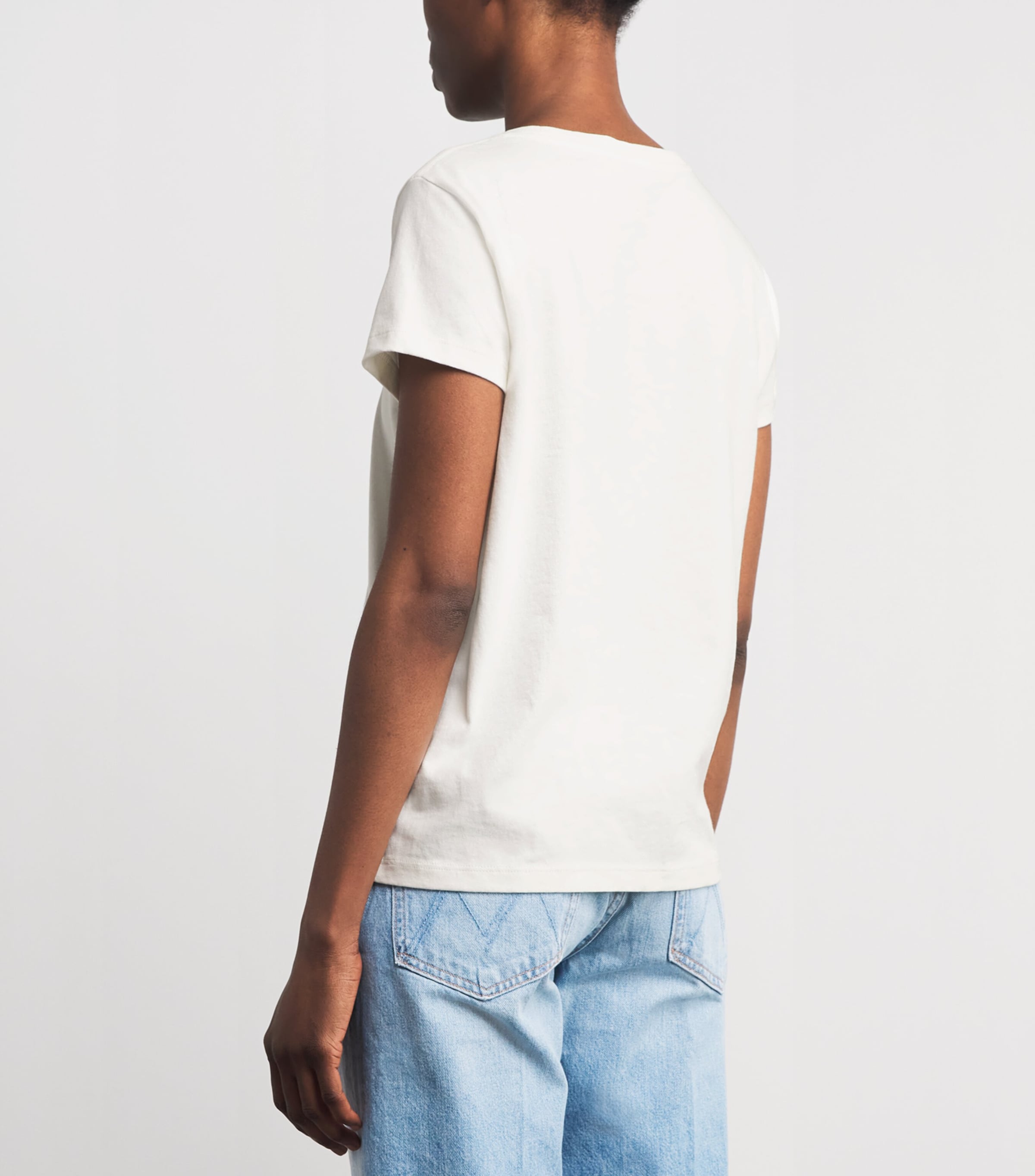MOTHER Womens Cotton The Boxy Goodie Goodie T-Shirt Wyt Why Try Har Image 5