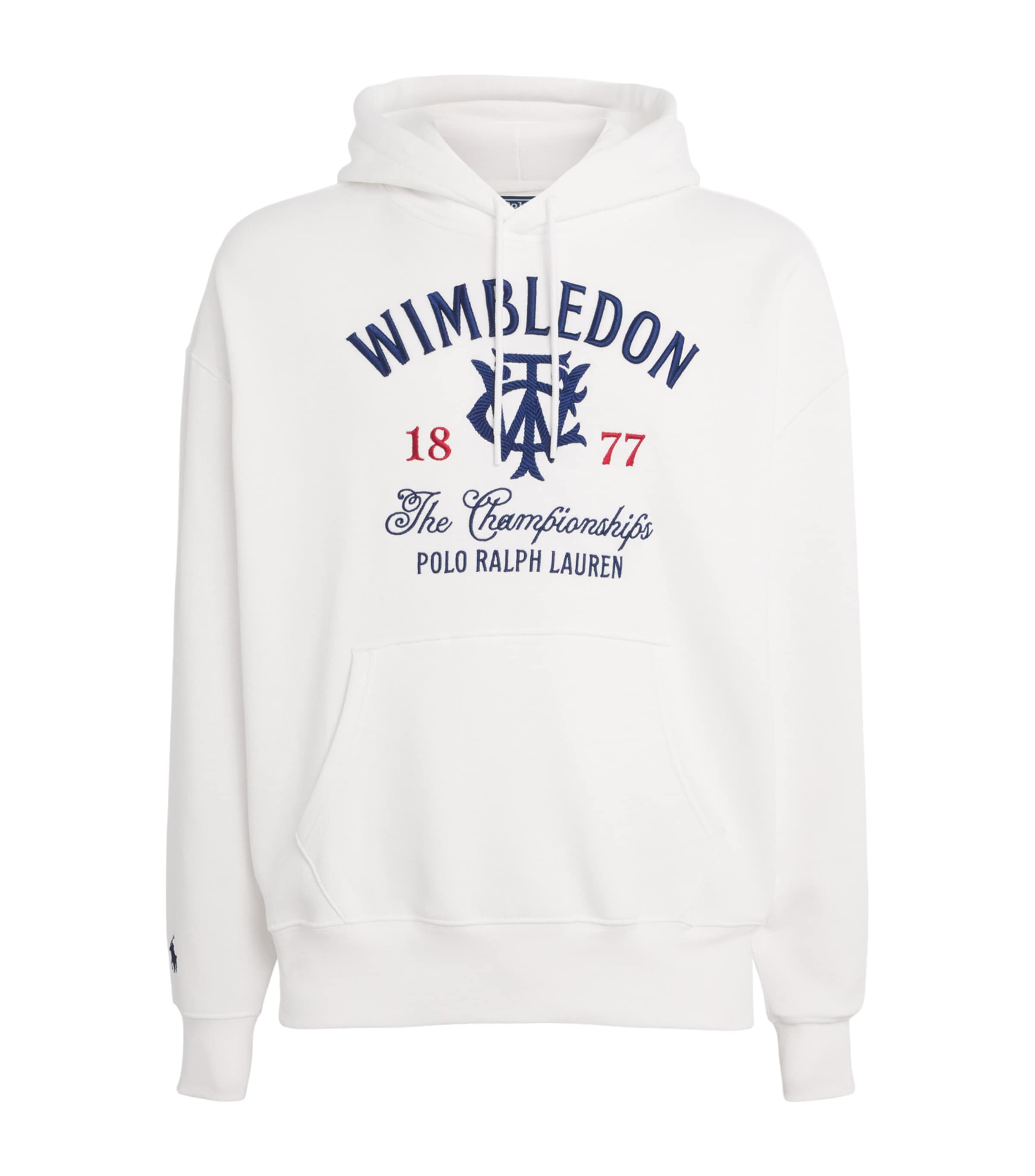 RLX Ralph Lauren Mens x Wimbledon Embroidered Hoodie White Image 1
