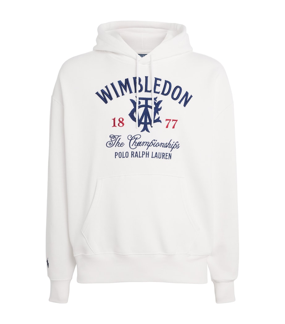 RLX Ralph Lauren Mens x Wimbledon Embroidered Hoodie White Image 1