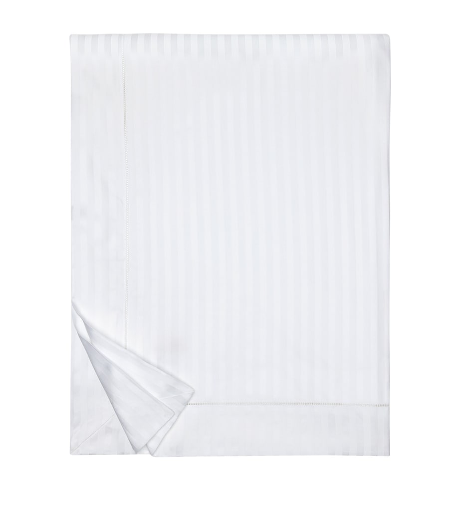 Raso Rigato King Duvet Cover (230cm x 220cm) WHITE Image 1