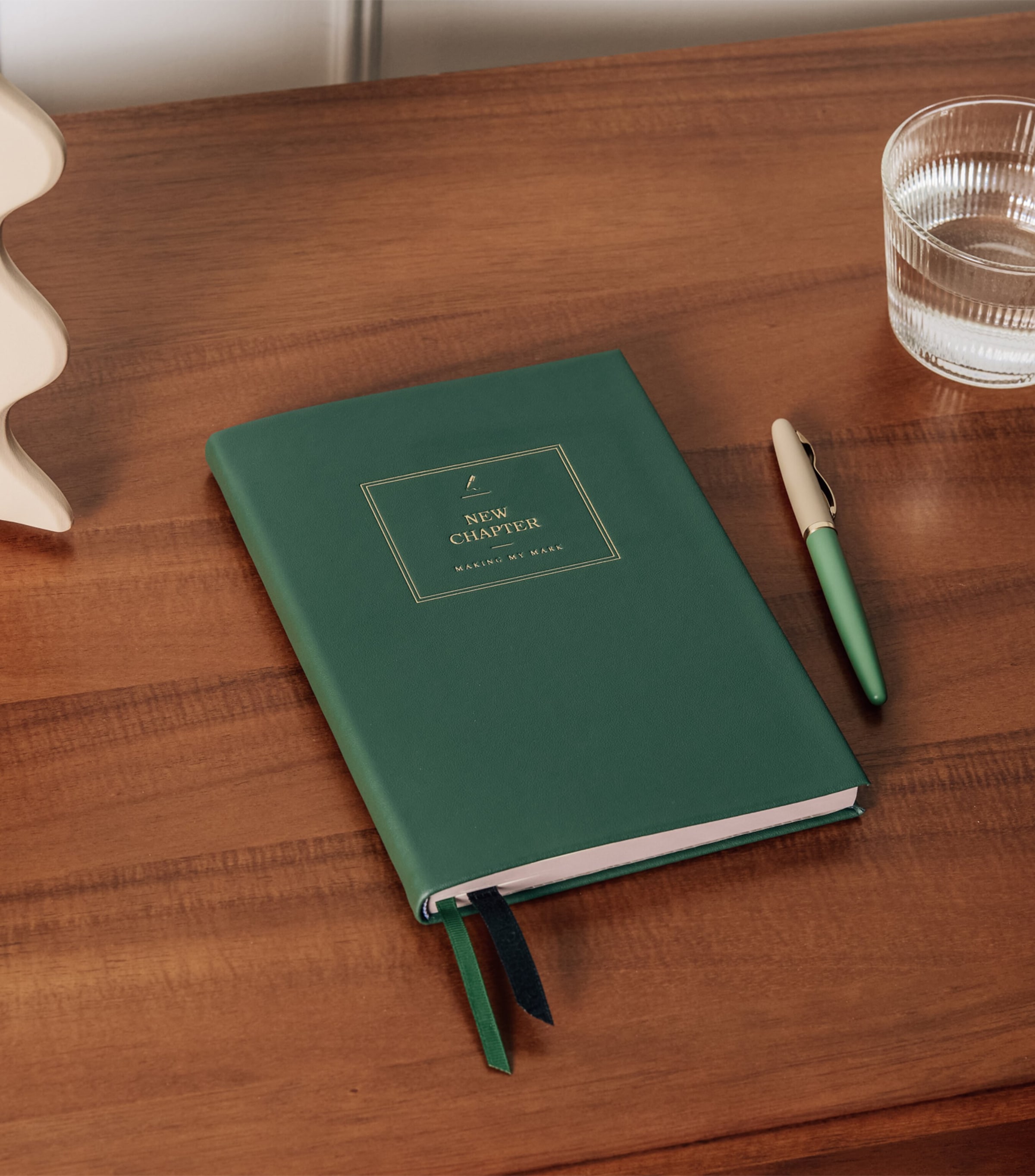 Leather New Chapter Notebook GREEN Image 4