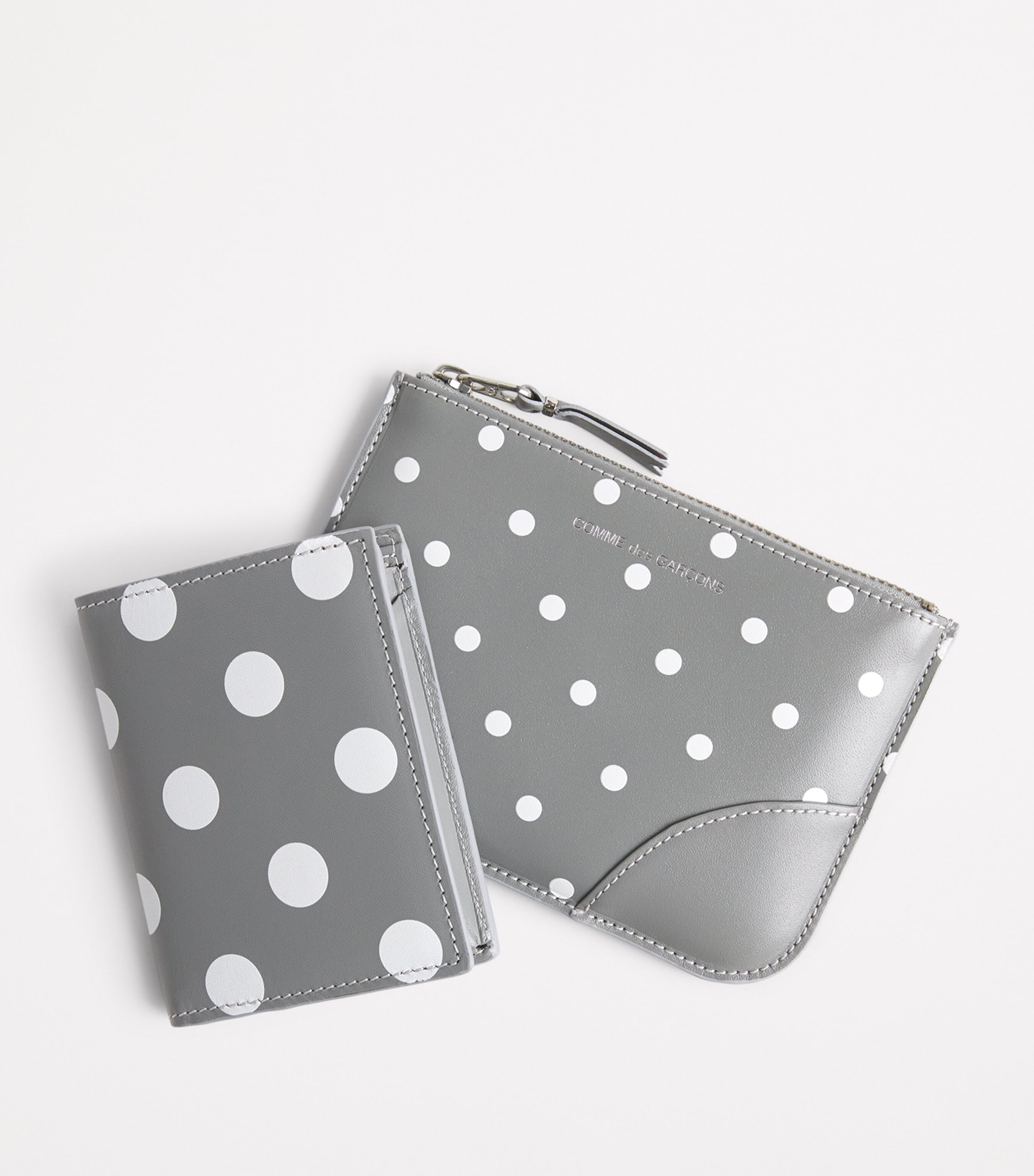Comme Des Garçons Wallet Multi Leather Polka-Dot Bifold Card