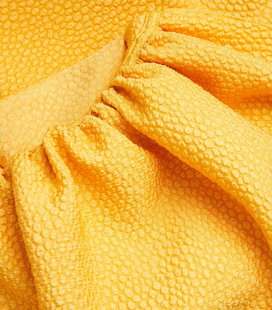 Cape-Detail Camilla Midi Dress YEL Image 5