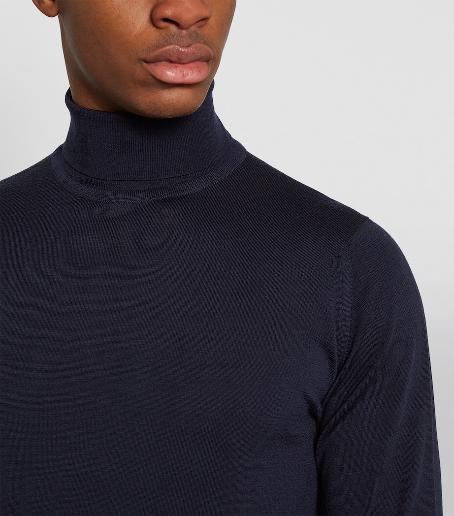 Merino Wool Cherwell Rollneck Sweater MIDNIGHT Image 10