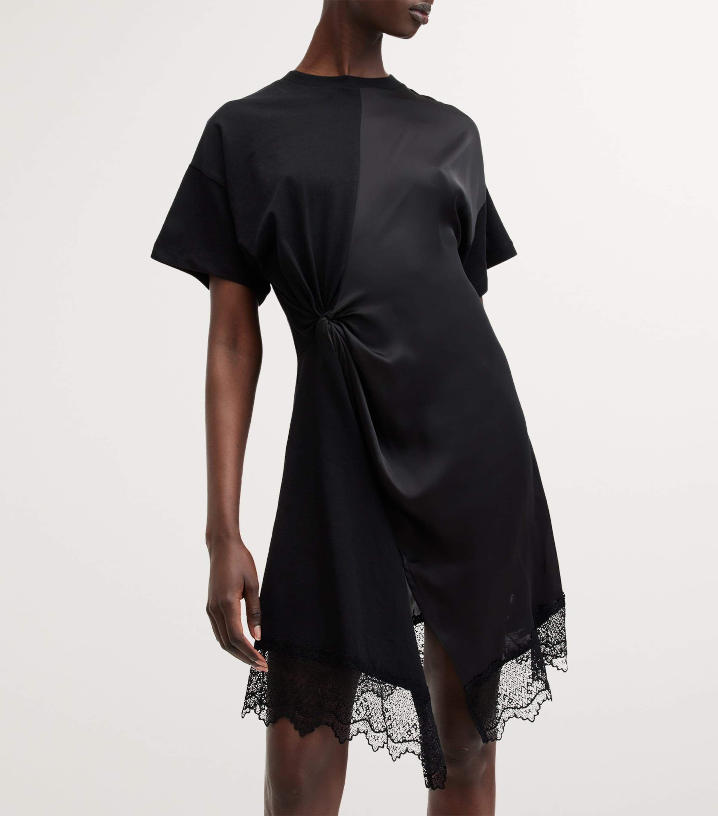 Lana Panelled Mini Dress BLACK Image 4