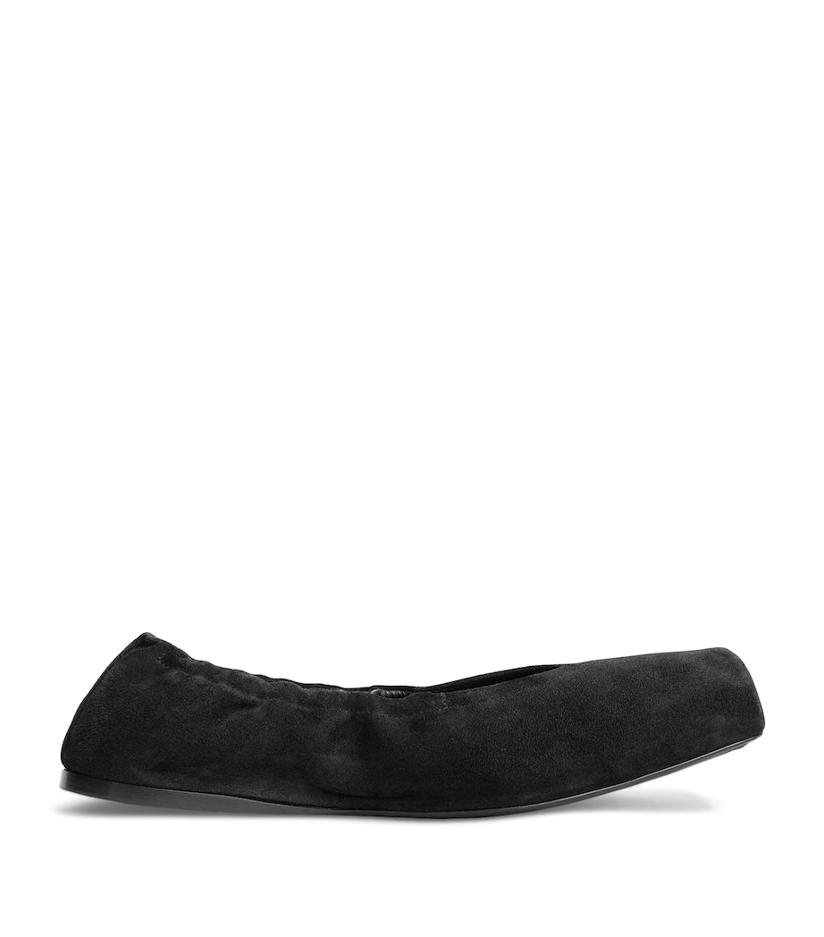 Suede Slip-On Ballet Flats NOIR Image 1