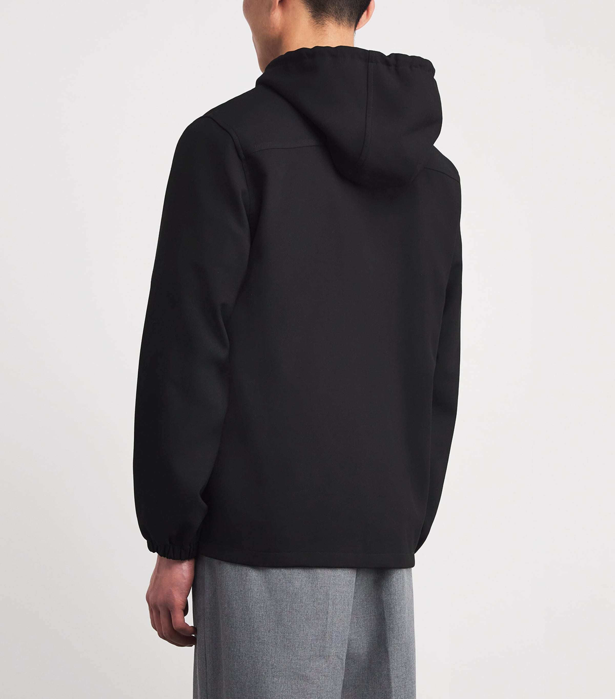 Zip-Up Hoodie BLACK Image 4