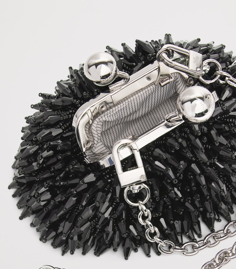 Embellished Satin Pasticcino Nano Bag BLACK Image 3