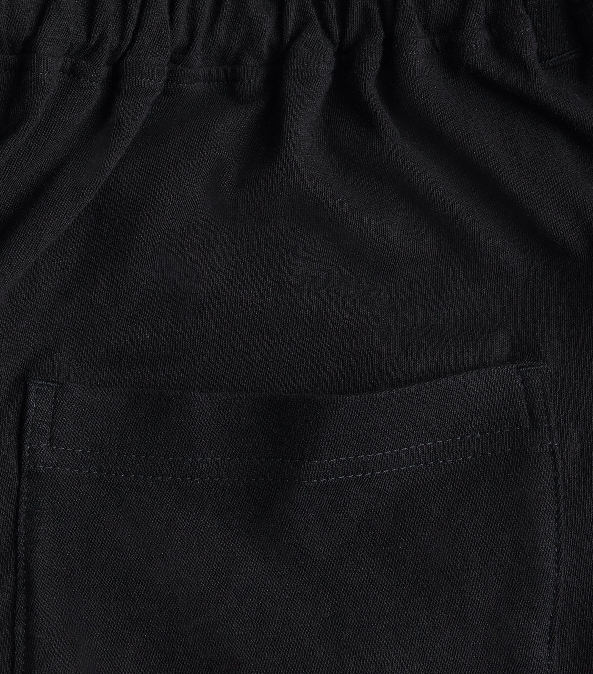 Yohji Yamamoto Mens Cotton-Linen Elasticated Shorts Black Image 6