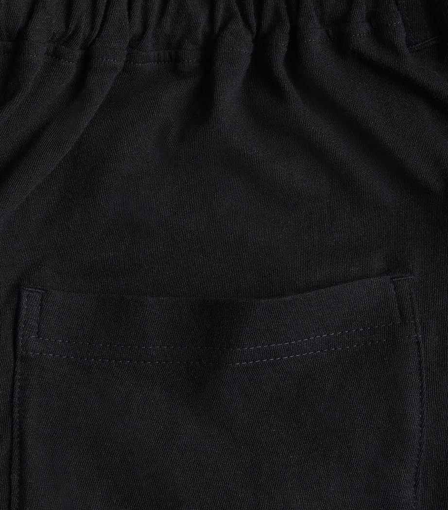 Yohji Yamamoto Mens Cotton-Linen Elasticated Shorts Black Image 6