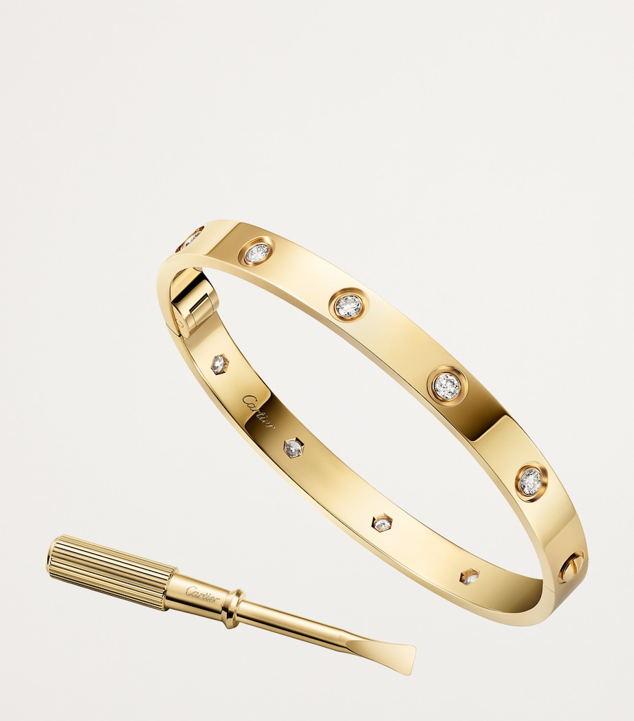 Yellow Gold and Diamond LOVE Bracelet YELLOW GOLD Image 2