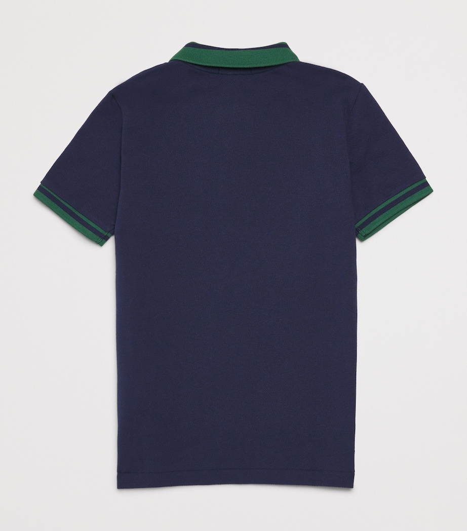Cotton Polo Bear Polo Shirt (6-12 Years) NAVY Image 2