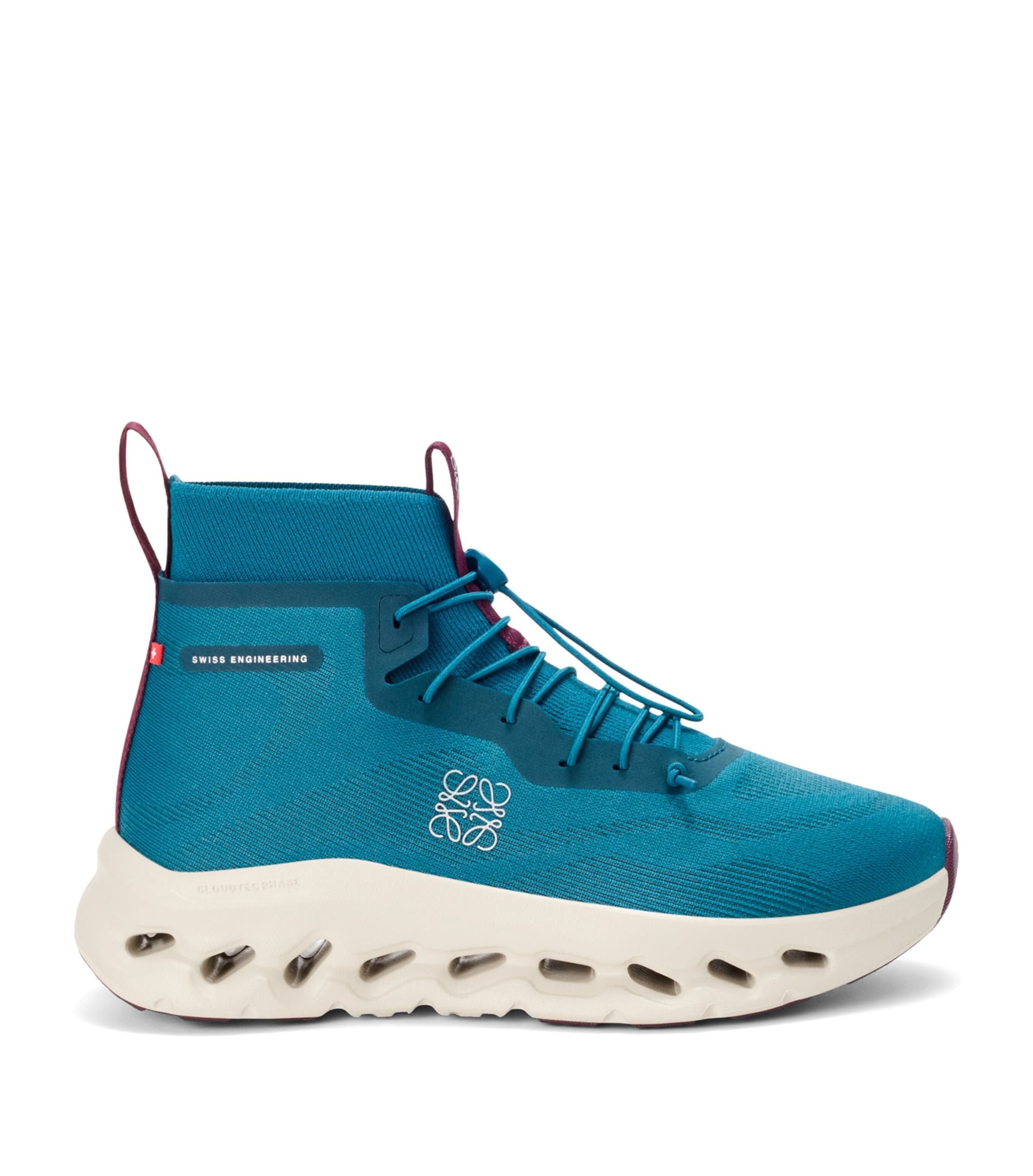LOEWE Mens x On Cloudtilt High-Top Trainers Teal/oatmeal/burgun Image 1