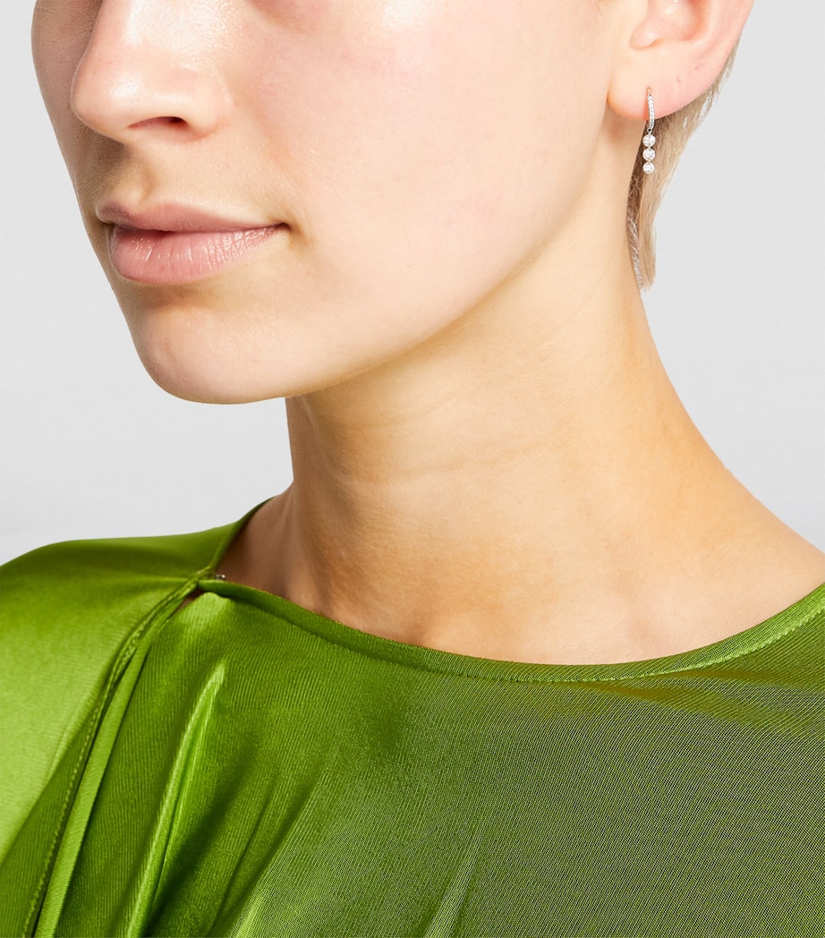 White Gold and Diamond Danaé Single Hoop Earring WHITE GOLD Image 5