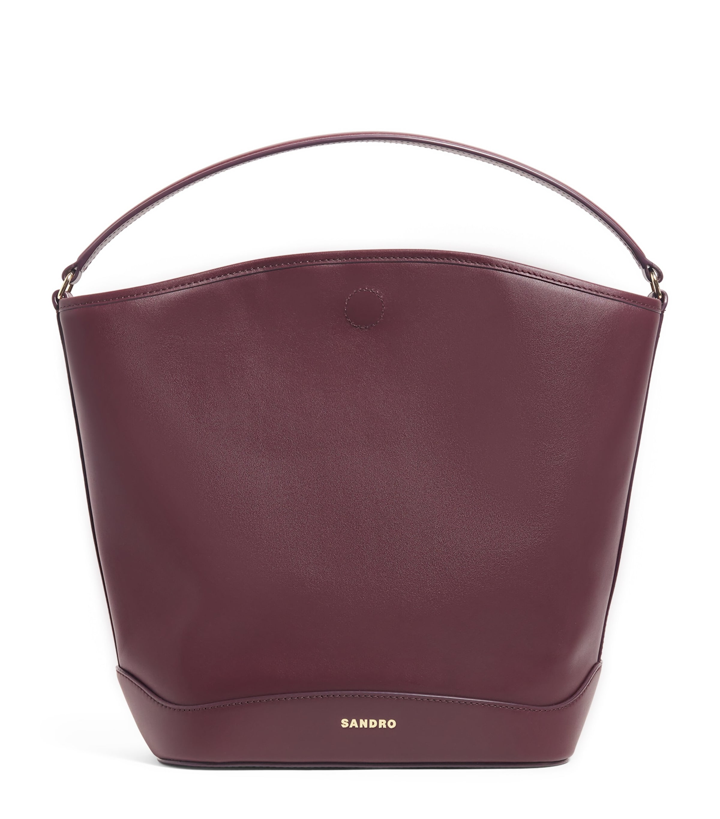 Sandro Logo-print Bucket Bag In Red