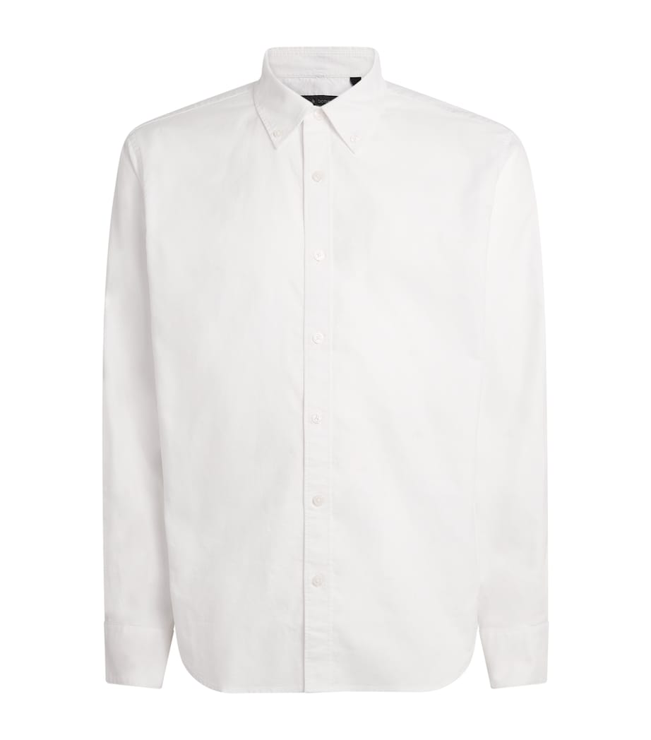 Rag & Bone Mens Cotton Avery Long-Sleeve Shirt Ltblustrip Image 1