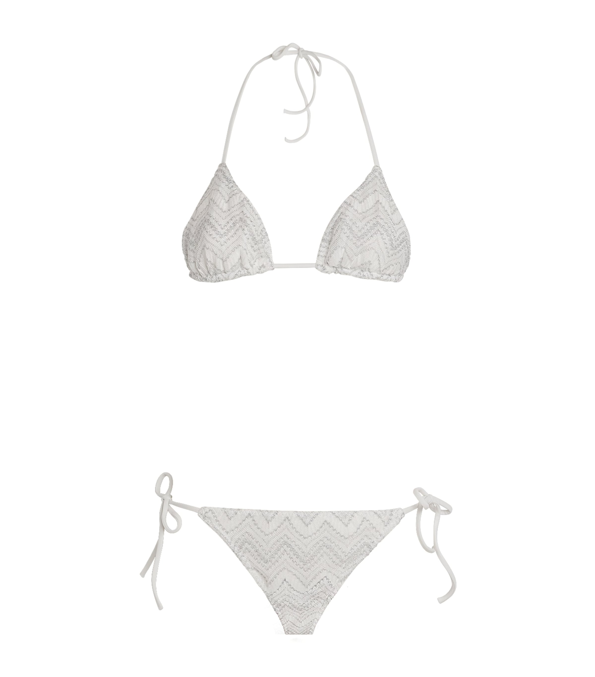 Zigzag Bikini S01FJ WHTE SLVR LM Image 1