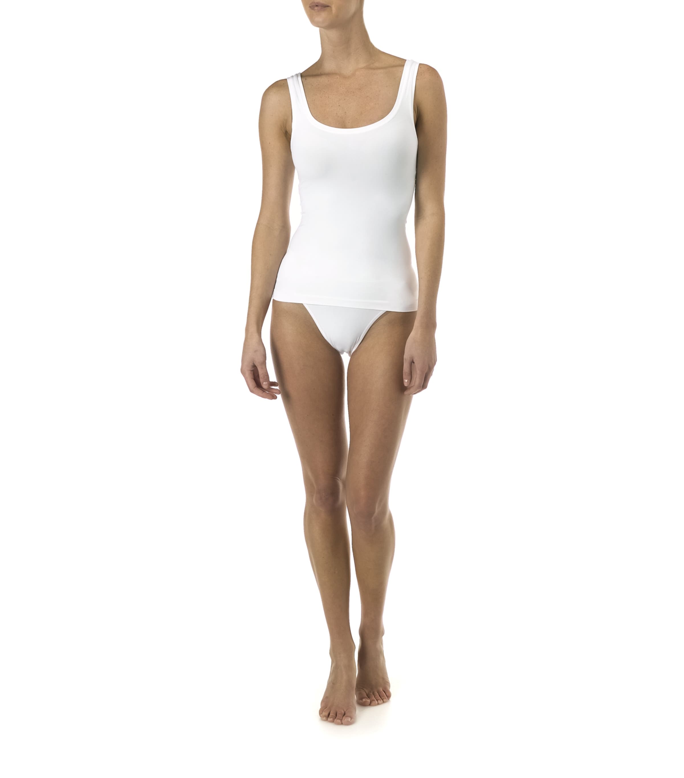 Touch Feeling Tank Top WHITE Image 2