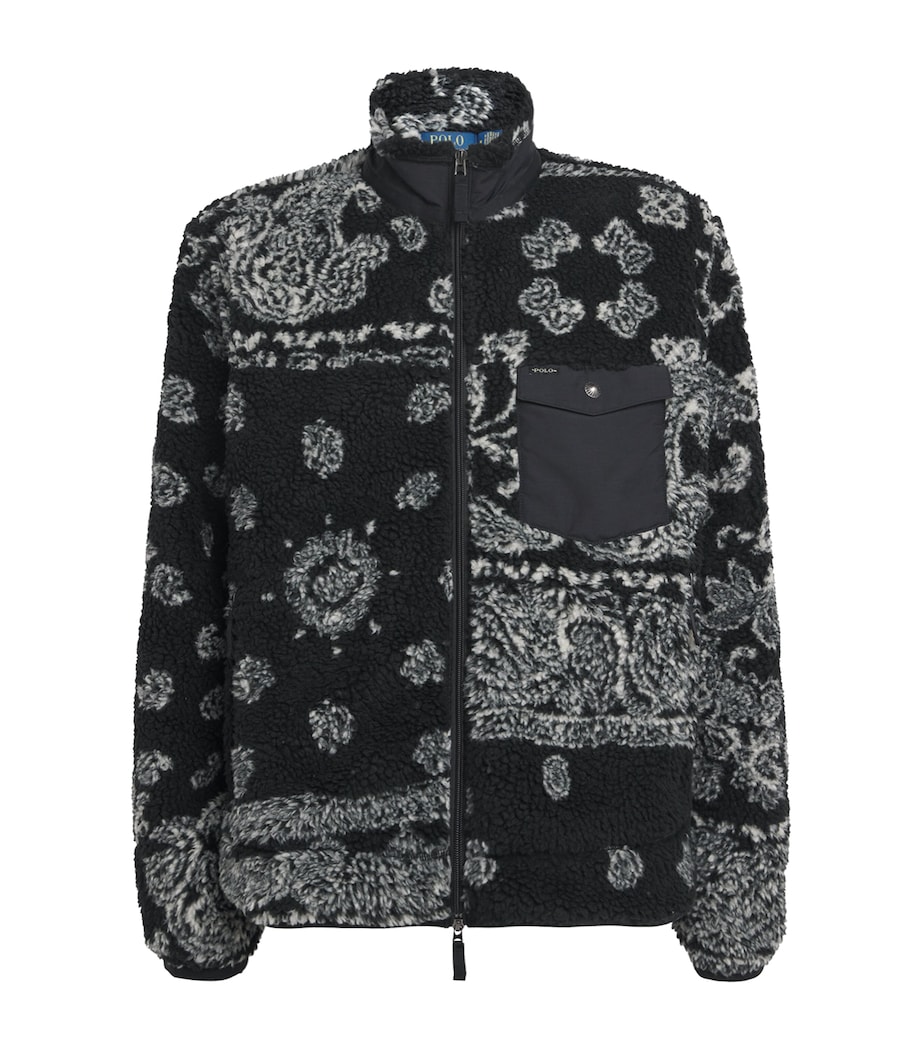 High-Pile Fleece Bandana Jacket BLACK Image 1