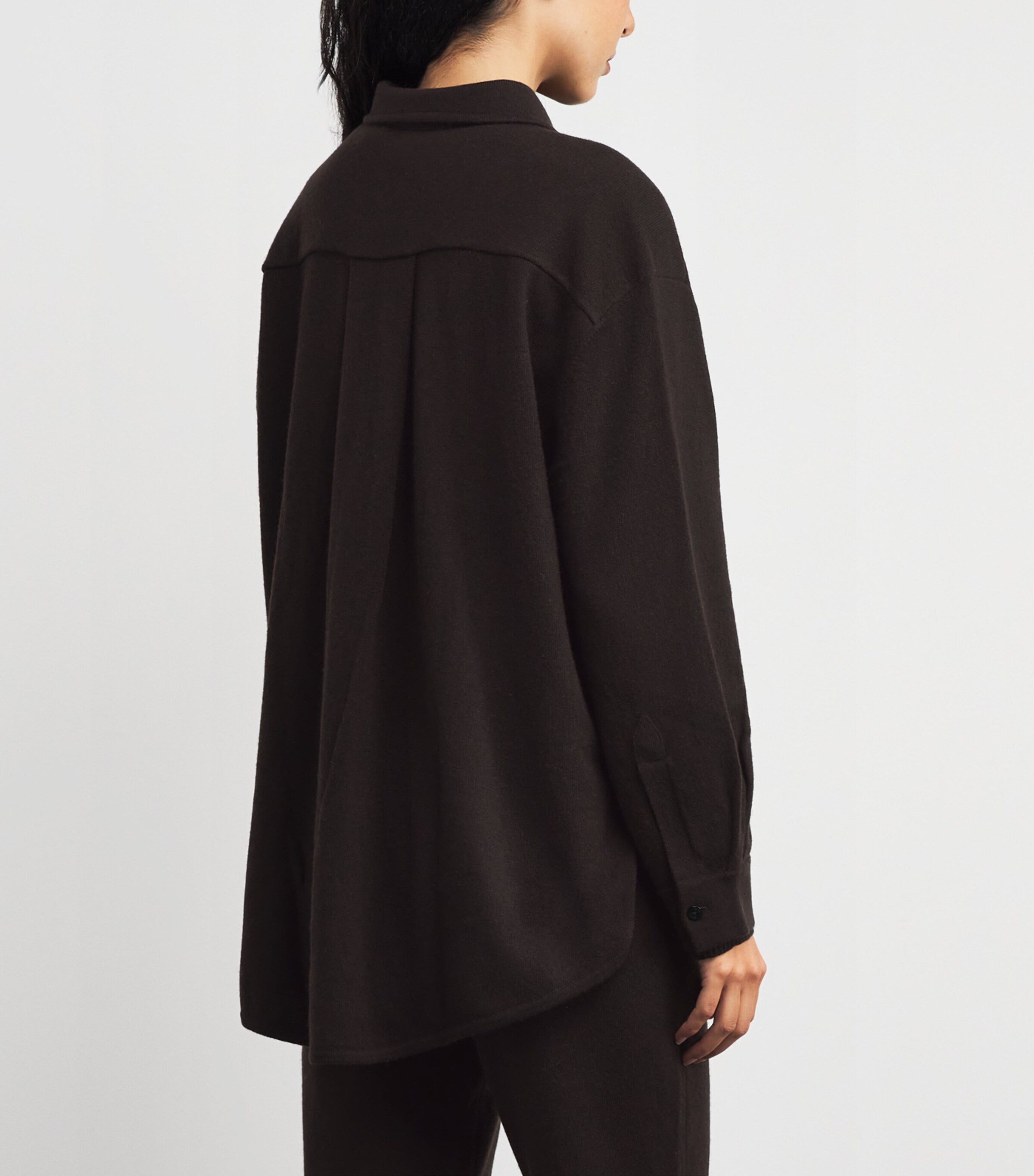 arch 4 Womens Cashmere Knitted Bonnie Shirt Brown Wood Image 4