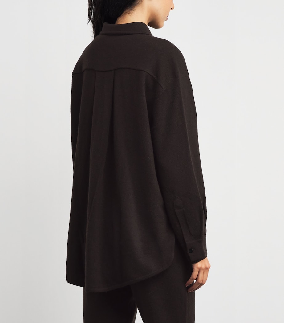 Cashmere Knitted Bonnie Shirt BROWN WOOD Image 4