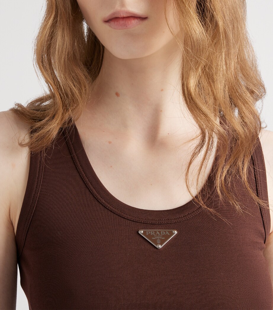 Ribbed Triangle Crop Top F0324 Image 4