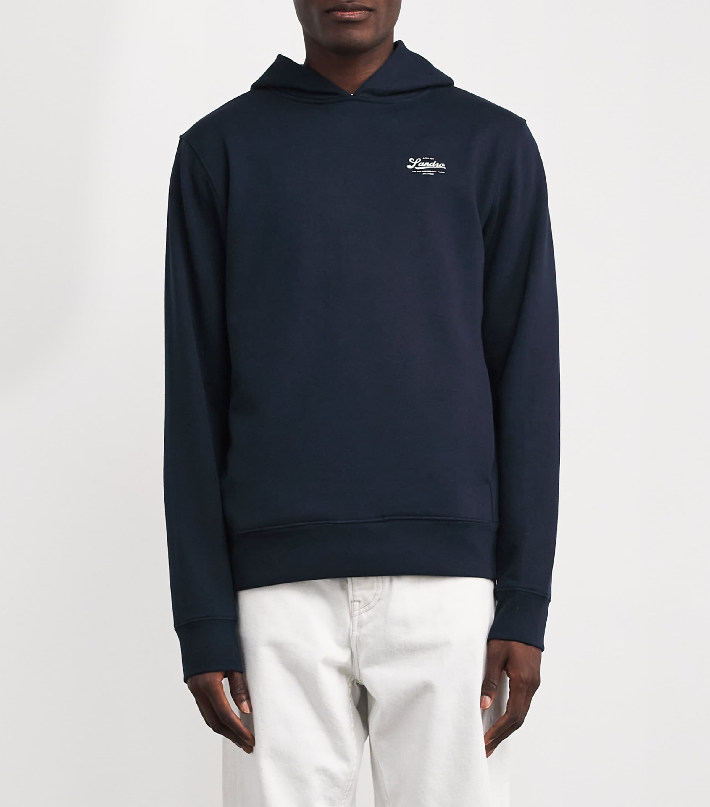 Cotton Logo Atelier Hoodie MIDNIGHT BLUE Image 3