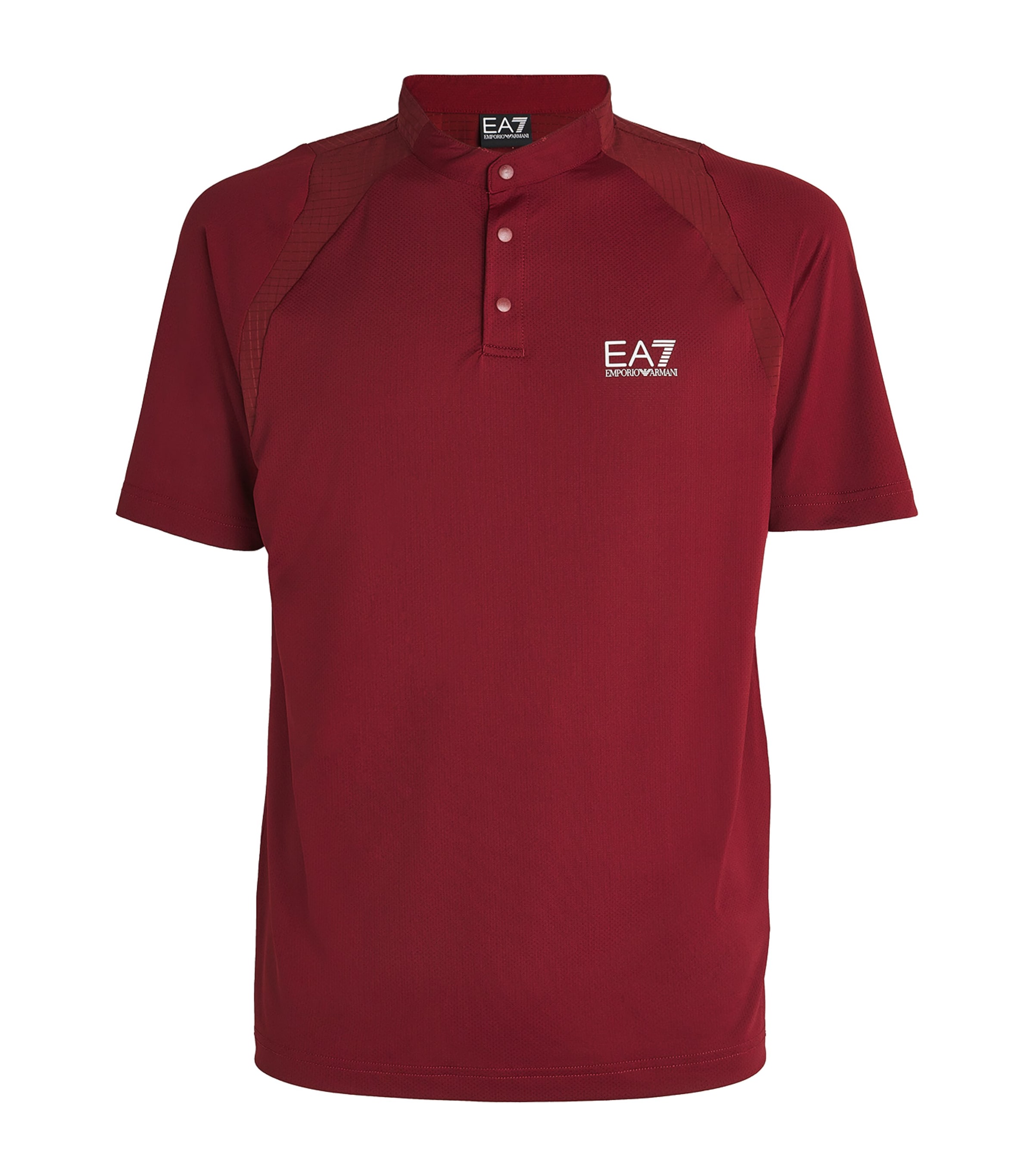 Shop Ea7 Tennis Henley Shirt In Red