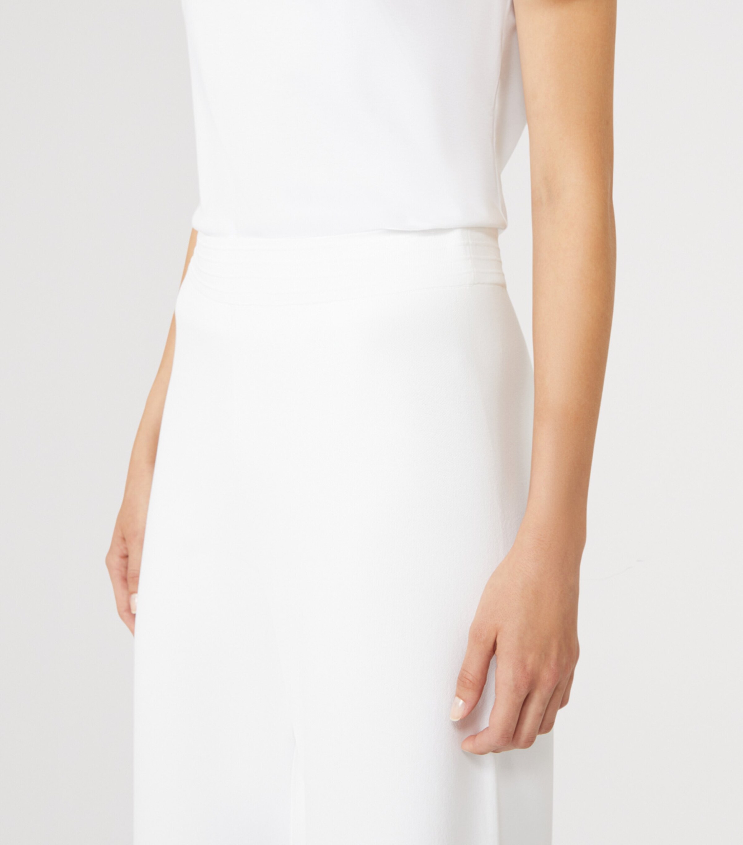 Max Mara Womens Knitted Wide-Leg Trousers Optical White Image 5