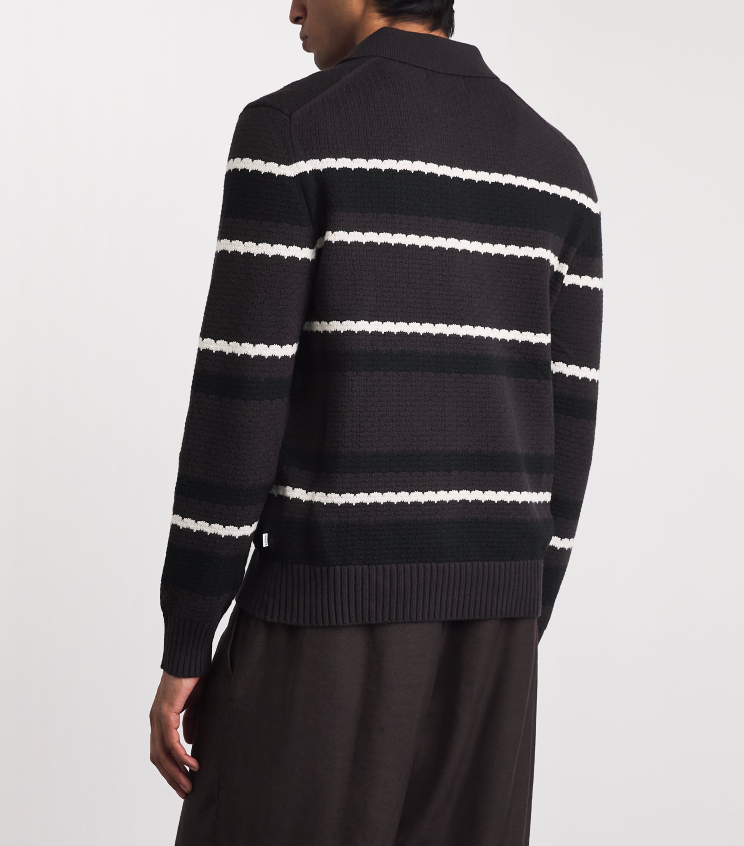 NN.07 Mens Organic Cotton Polo Sweater Dusky Port Image 5