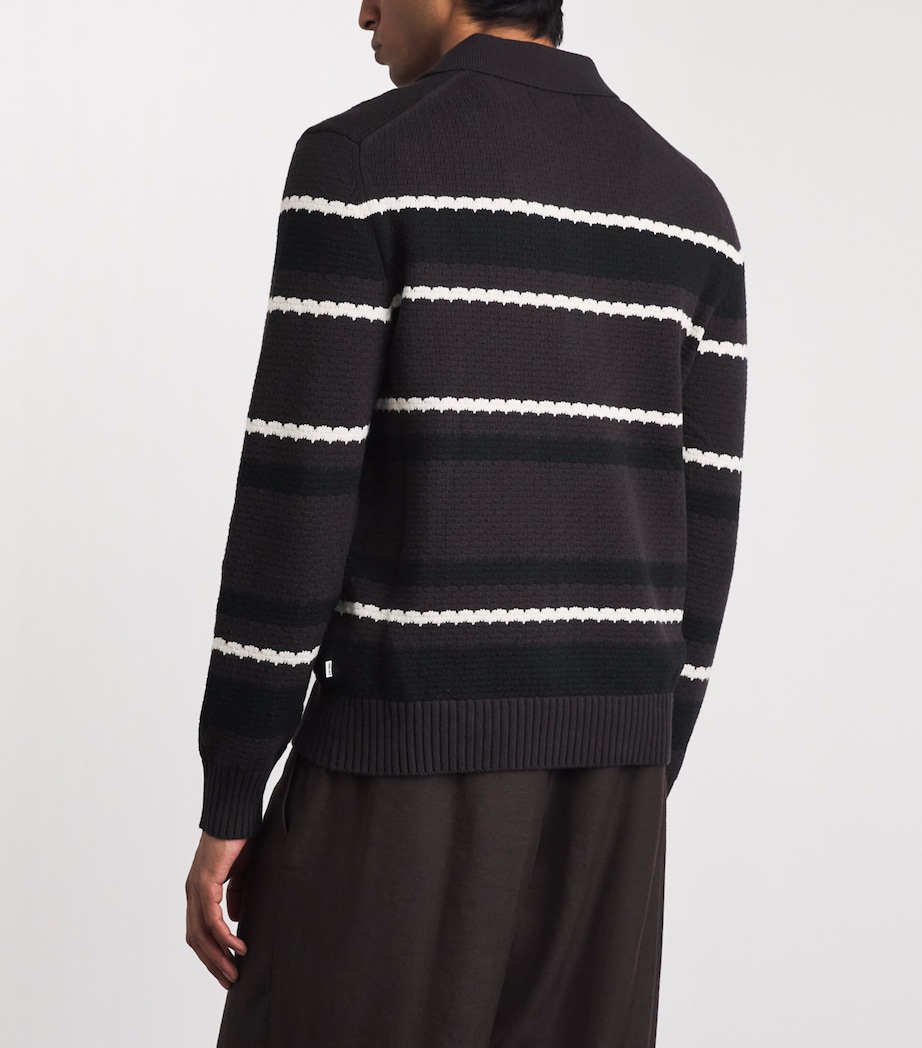 NN.07 Mens Organic Cotton Polo Sweater Dusky Port Image 5