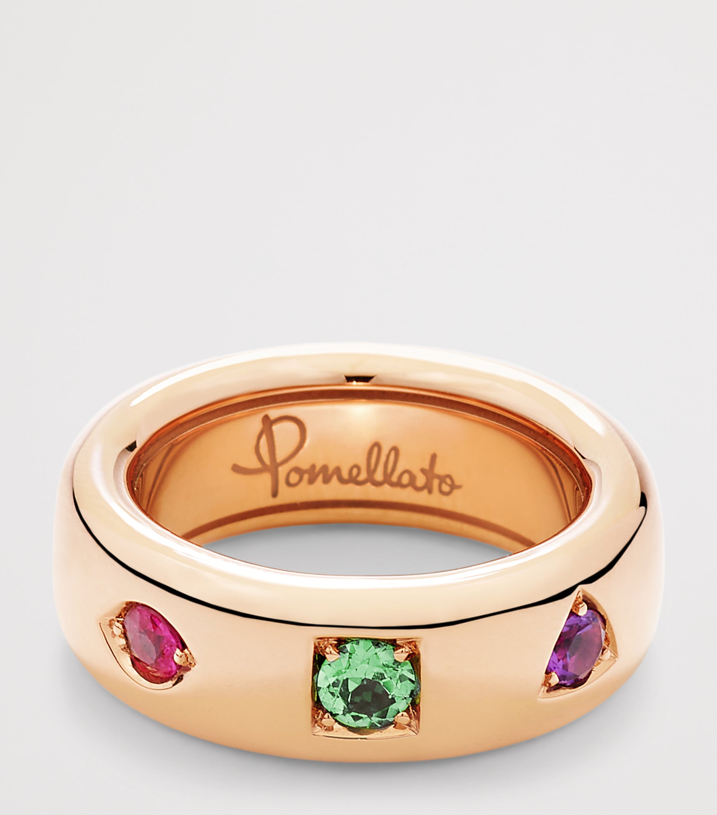 Pomellato Rose Gold and Mixed Stone Slim Iconica Ring Image 3