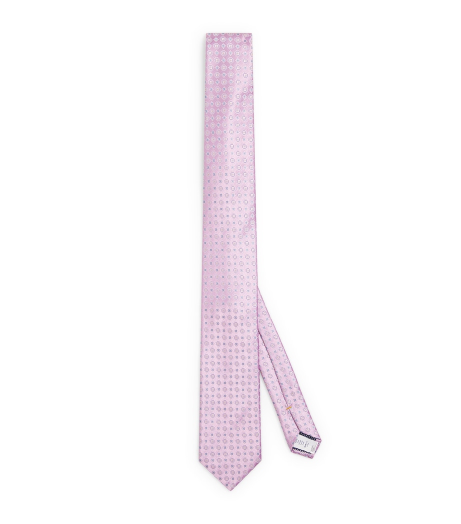 Silk Floral Tie 50 PINK Image 1