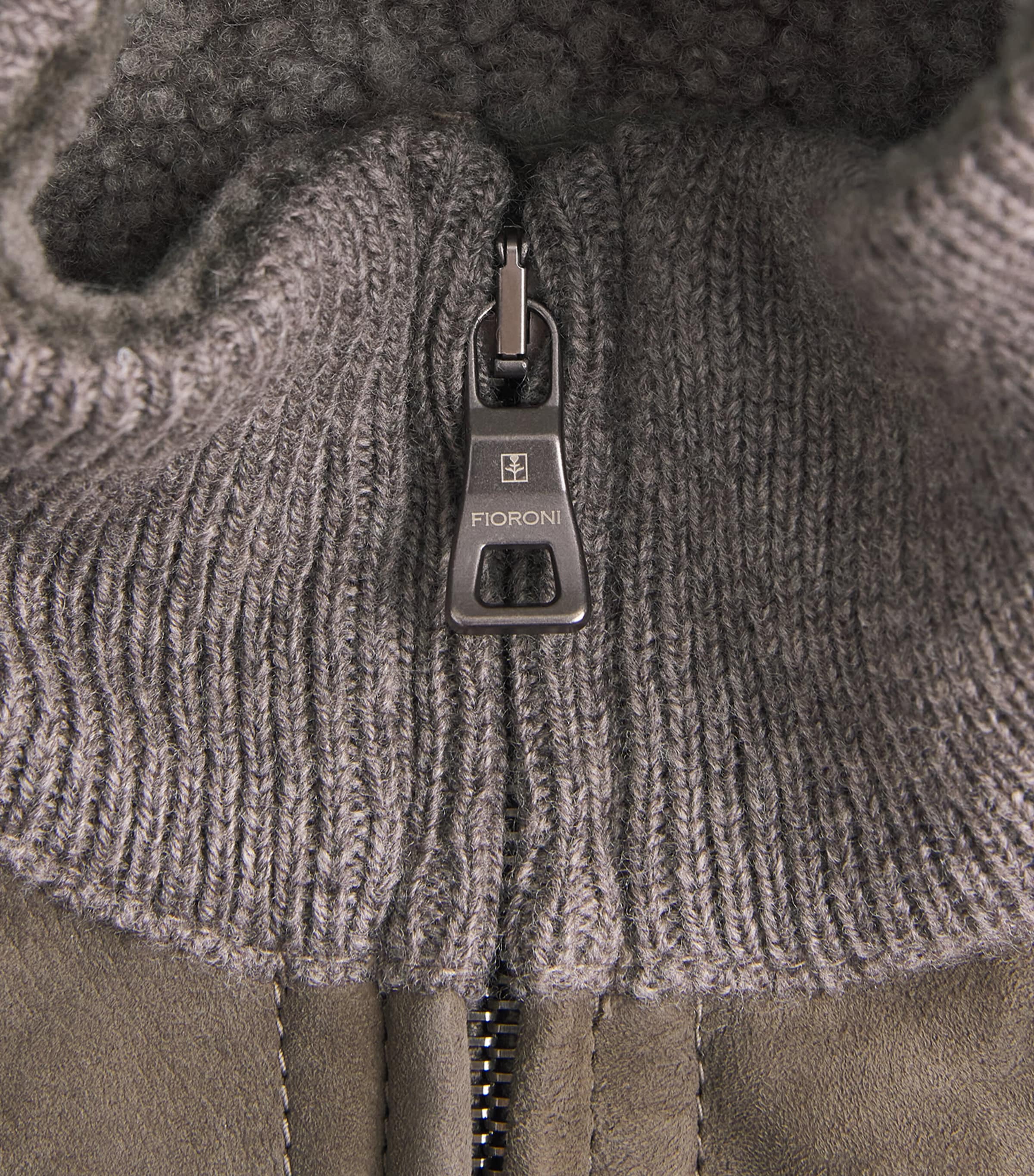 Fioroni Cashmere Mens Suede-Wool Bomber Jacket Image 6